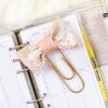 XXL Pink Lace Bow Paper Clip - Image 3