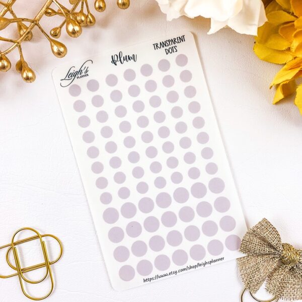 Plum Dot Shape Stickers