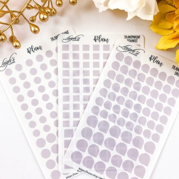 Plum Shape Sticker Set