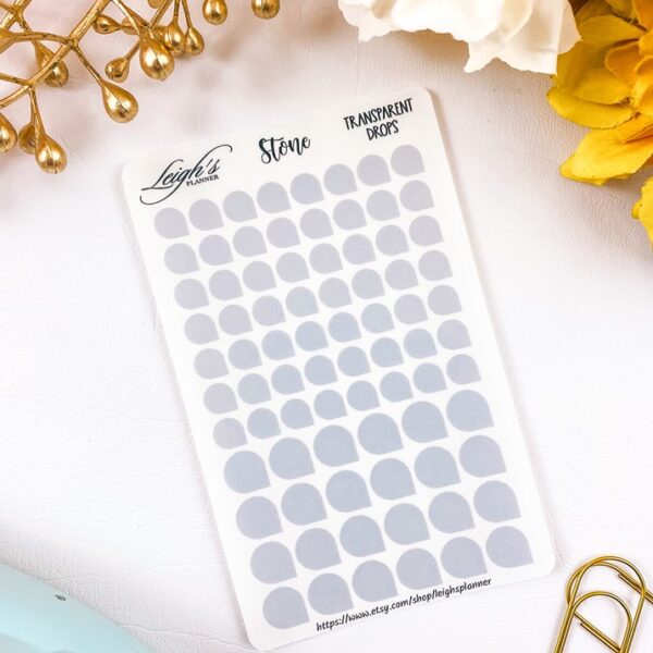 Stone drop shape stickers