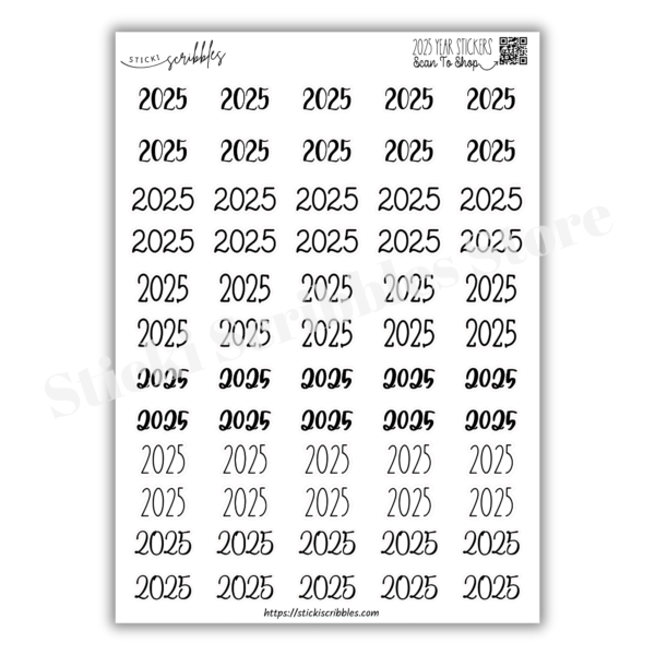 2025 Calendar Stickers