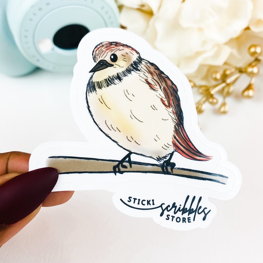 Sparrow Die Cut Sticker