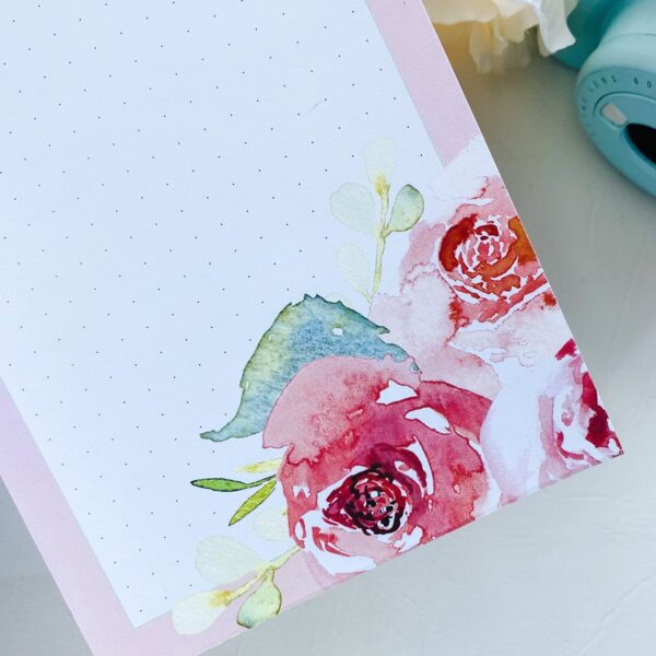 Blushing Florals Dot Grid Notepad - Image 2