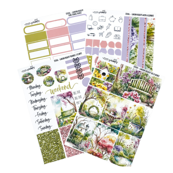 Garden Delight Weekly Sticker Kit