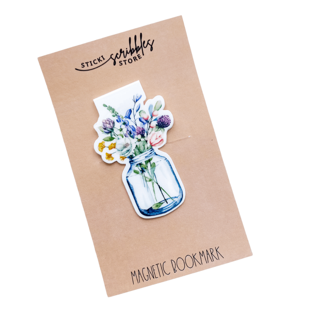 Floral Doodle Acrylic Bookmark