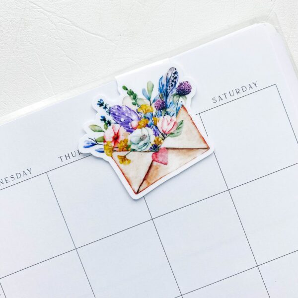 Floral Mail Magnetic Bookmark