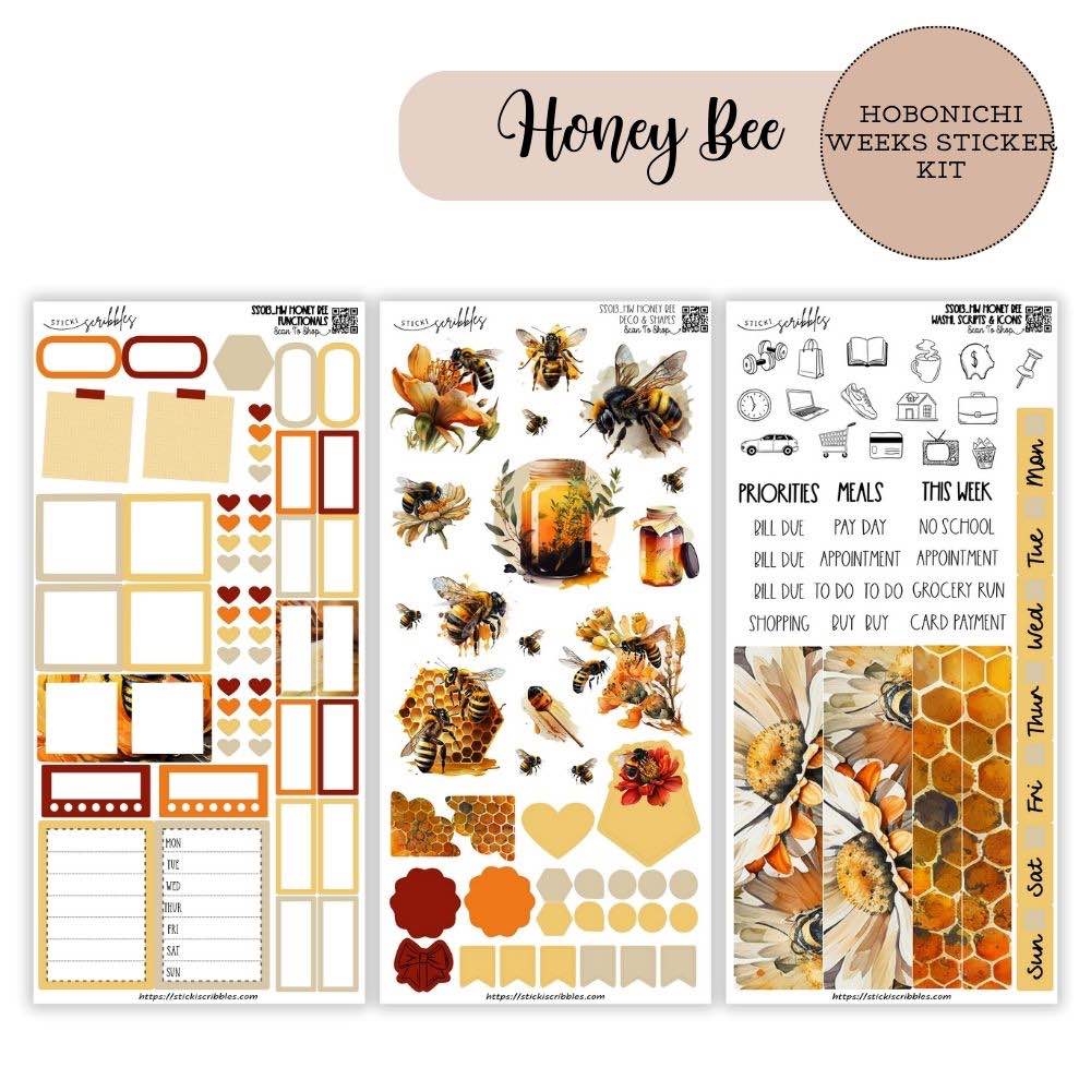 Honey Bee Hobonichi Weeks Kit