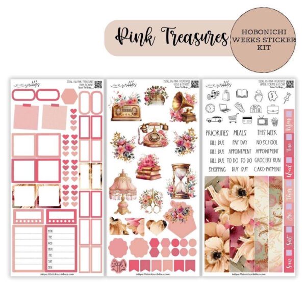 Pink Treasures Hobonichi Weeks Kit