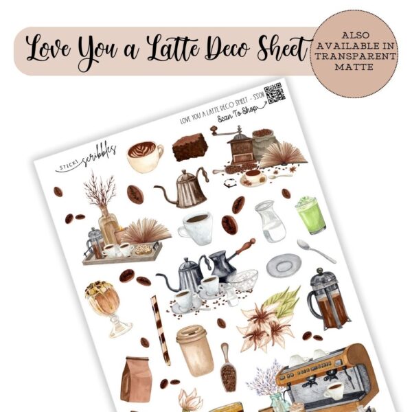 Love You a Latte Deco Sheet