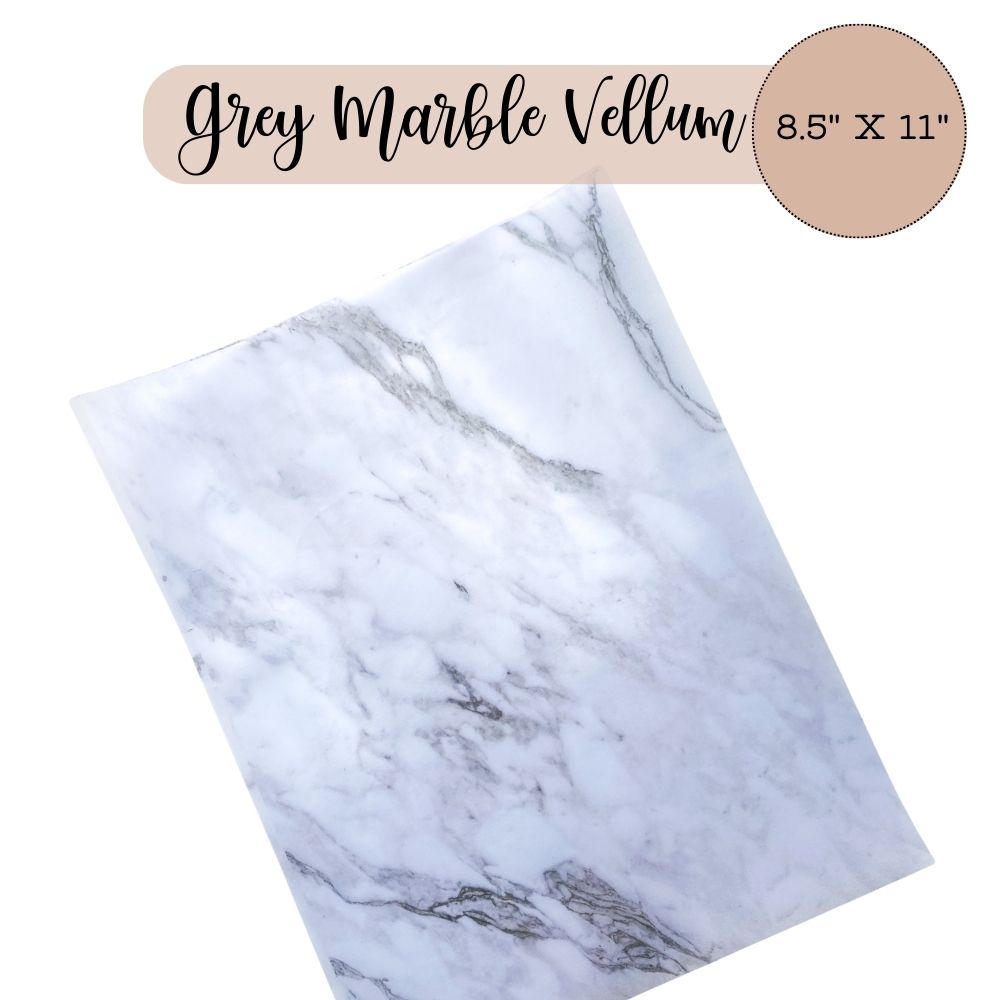 Grey Marble Vellum - Sticki Scribbles Store