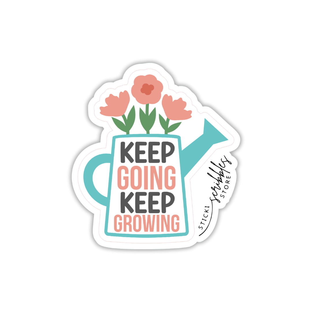 Keep Growing Die Cut Sticker