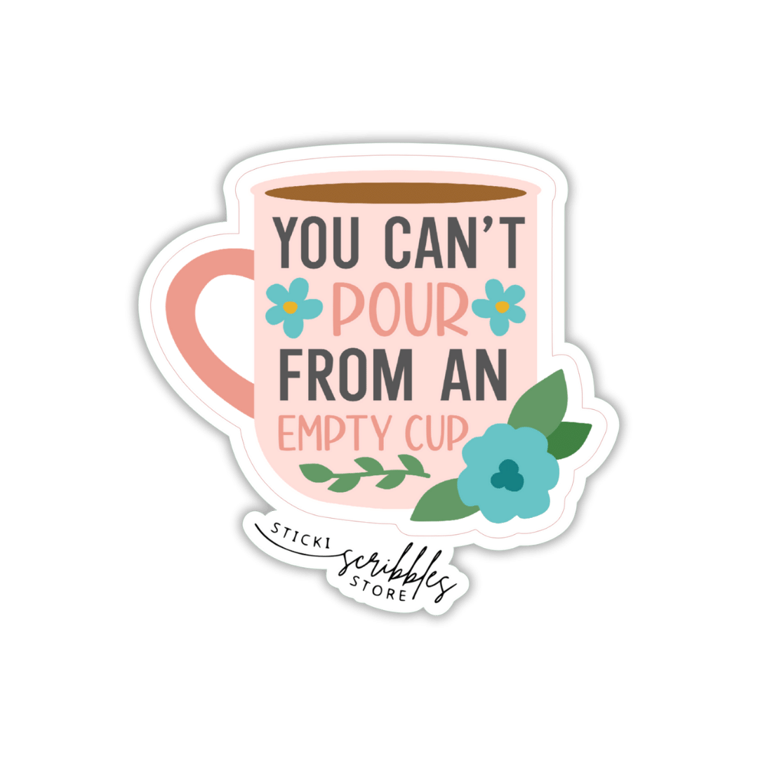 Empty Cup Die Cut Sticker