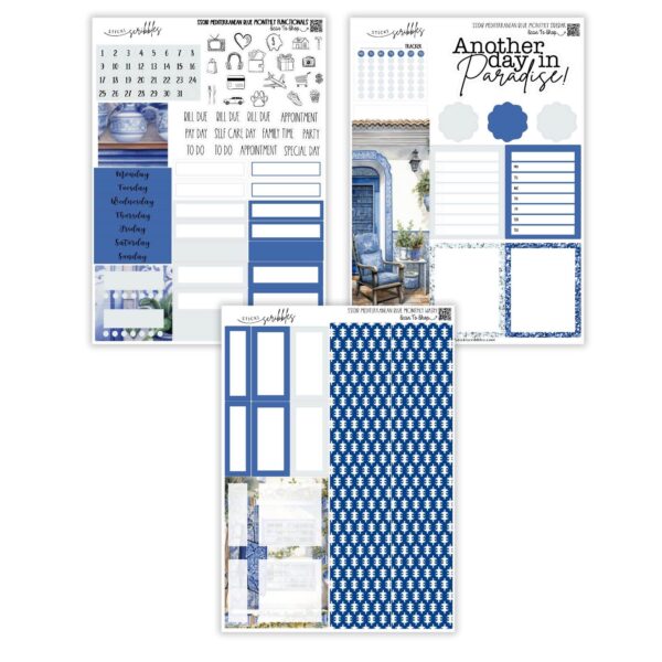 Mediterranean Blue Weekly Sticker Kit