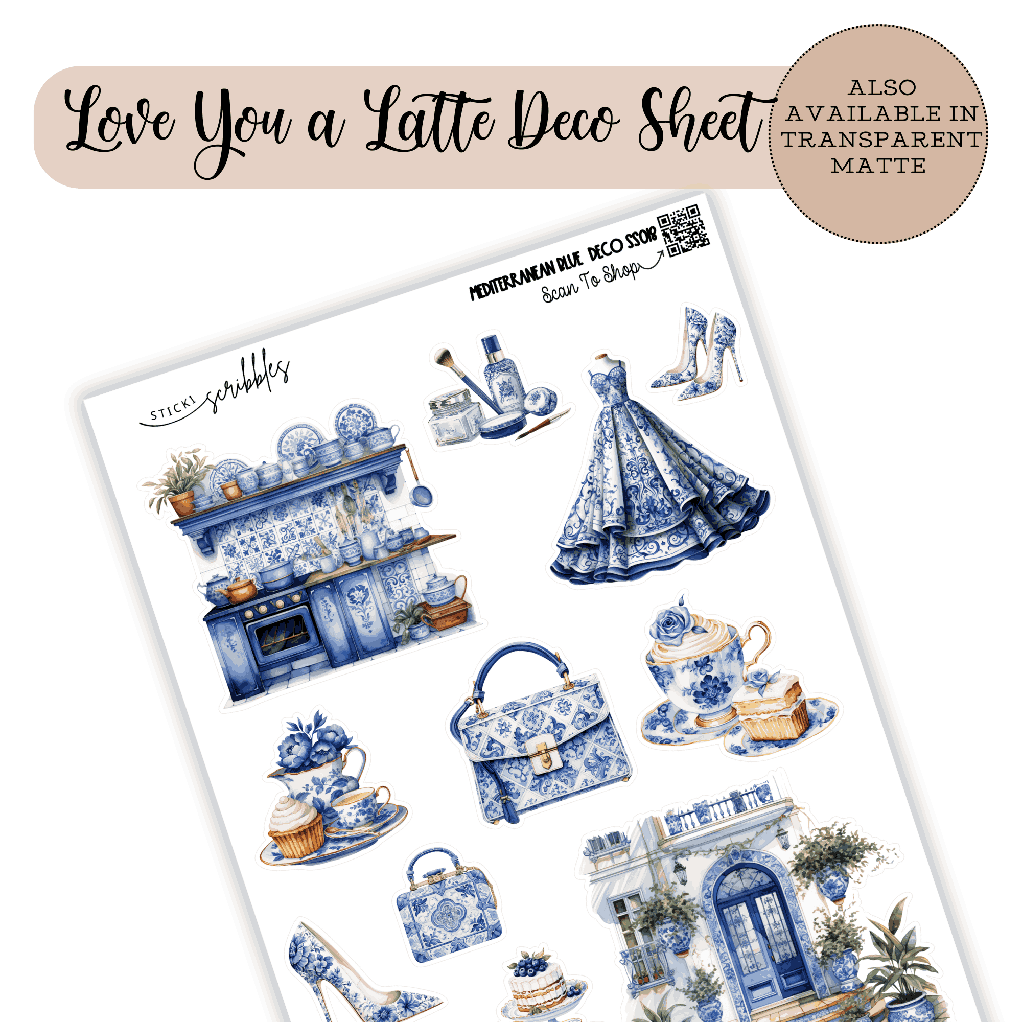 Mediterranean Blue Deco Sheet