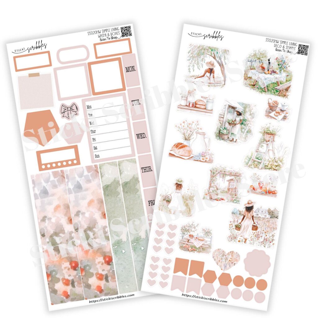 Simple Living Hobonichi Weeks Sticker Kit