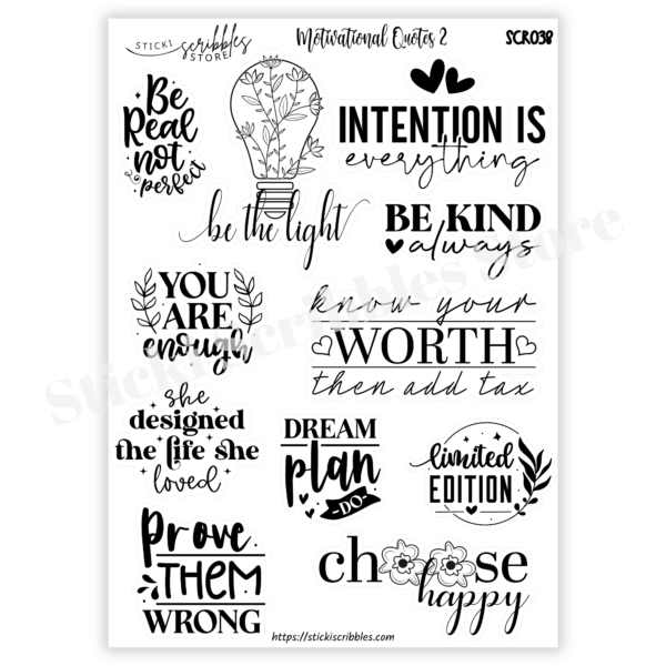 Motivational Quotes Sheet 2