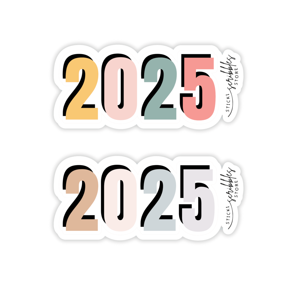 2025 Colourful Diecut sticker